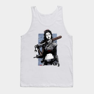 Urban Cyberpunk Girl Vaporwave Style Tank Top